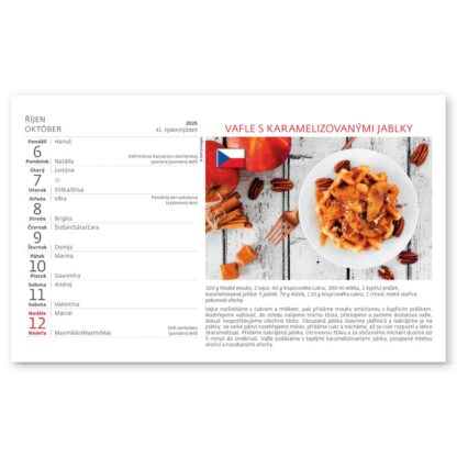Stolní kalendář 2025 - Česko-slovenská kuchařka/kuchárka - Image 2
